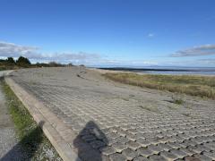 Sea defences protecting Stolford